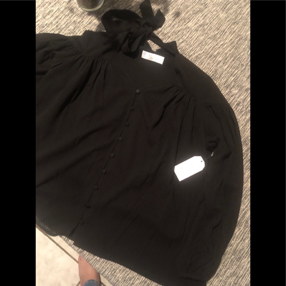 Black Layered Time and Tru Blouse